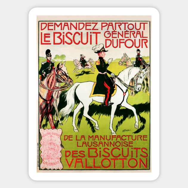 GENERAL DUFOUR BISCUIT Vintage French Confectionery Snacks Advertisement Sticker by vintageposters